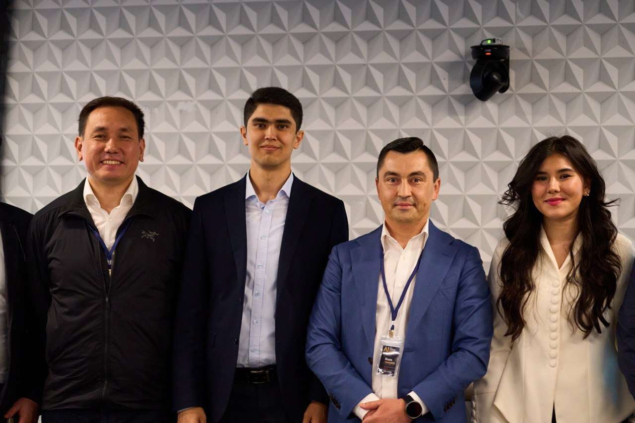 Delegation members standing together during a professional visit